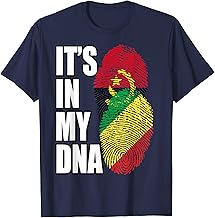 Republic Congolese And Angolan Mix DNA Flag Heritage T-Shirt