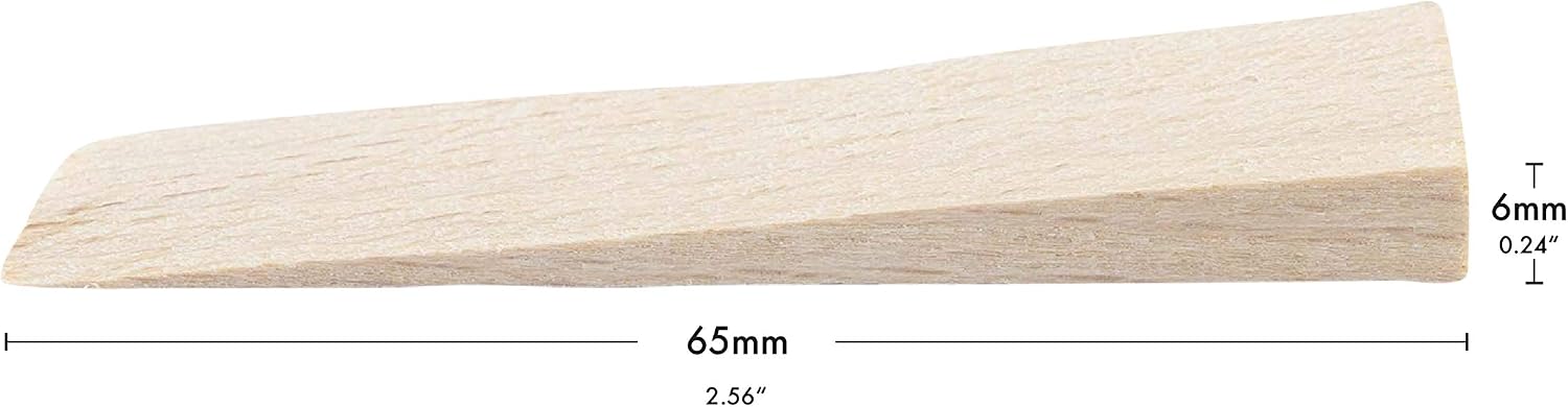 Door Stops, Secure Wood Door Stoppers for Decor and Security, Chair Caning Tool, Decorative Door Holder | 2.56" x 0.79" x 0.24" | - haggiy® (10 Pack)