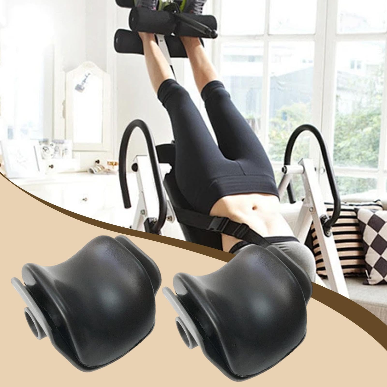 Gralara 2X Coussin de Fixation pour Pieds de Table D'inversion - Support de Cheville - Coussin pour Entraînement en Salle de Sport - Facile à Nettoyer - P
