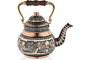 Vintage Copper Turkish Teapot: A Timeless Arabic Tradition