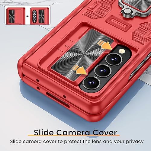 Miniatura 166 de VEGO Funda para Galaxy Z Fold 4 con cubierta de cámara deslizante y funda de protección de bisagra con protector de pantalla Cubierta protectora