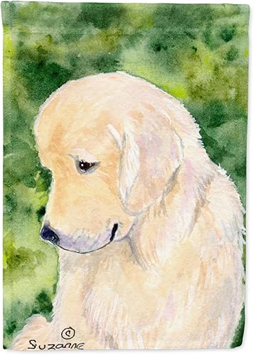 Caroline's Treasures SS8757GF - Bandera decorativa para jardín con diseño de Golden Retriever para jardín, jardín, jardín, multicolor, diseño de