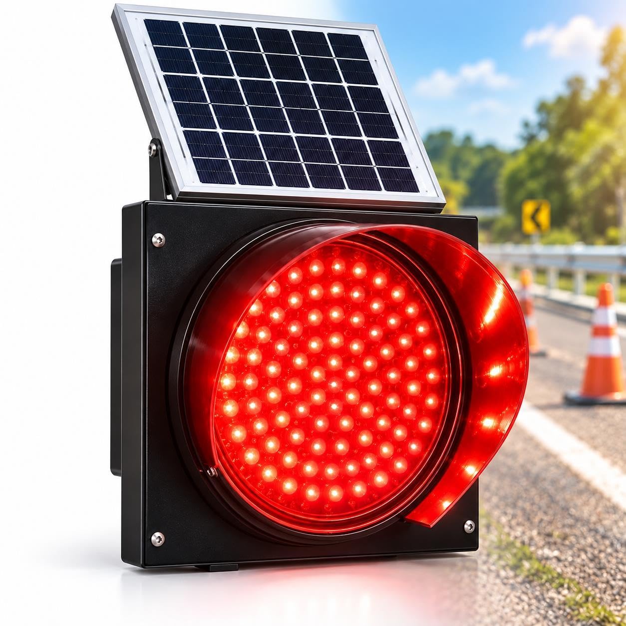 Luz De Advertencia De Tráfico, Baliza Intermitente LED Solar