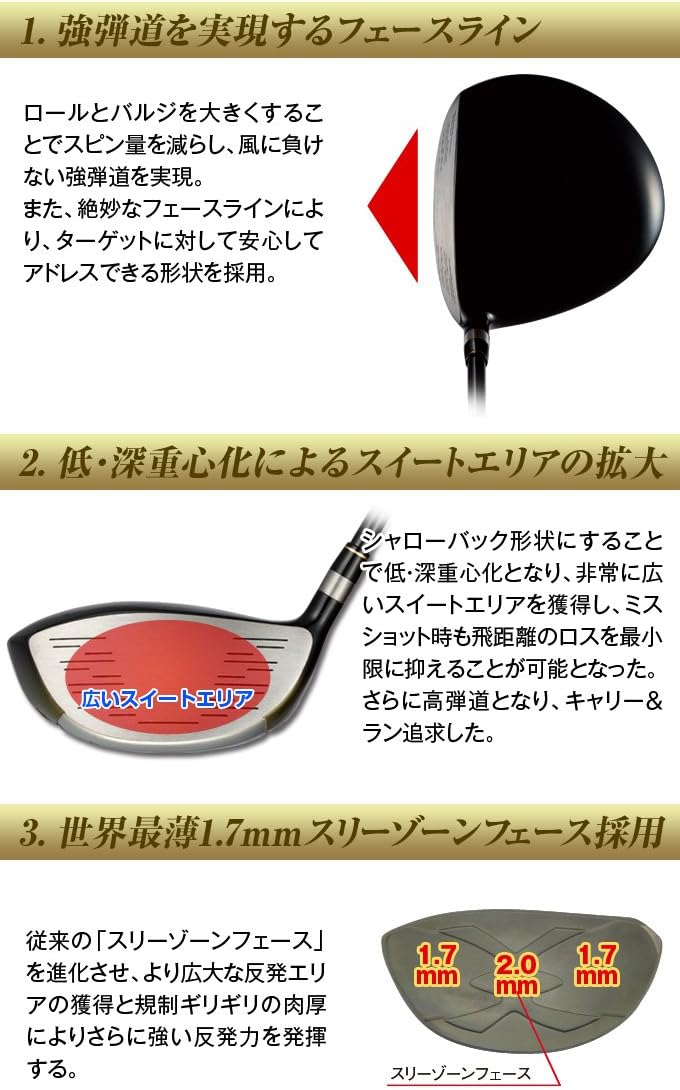 新品】激飛び！！超高反発 WORKS GOLF 左 マキシマックスブラック 