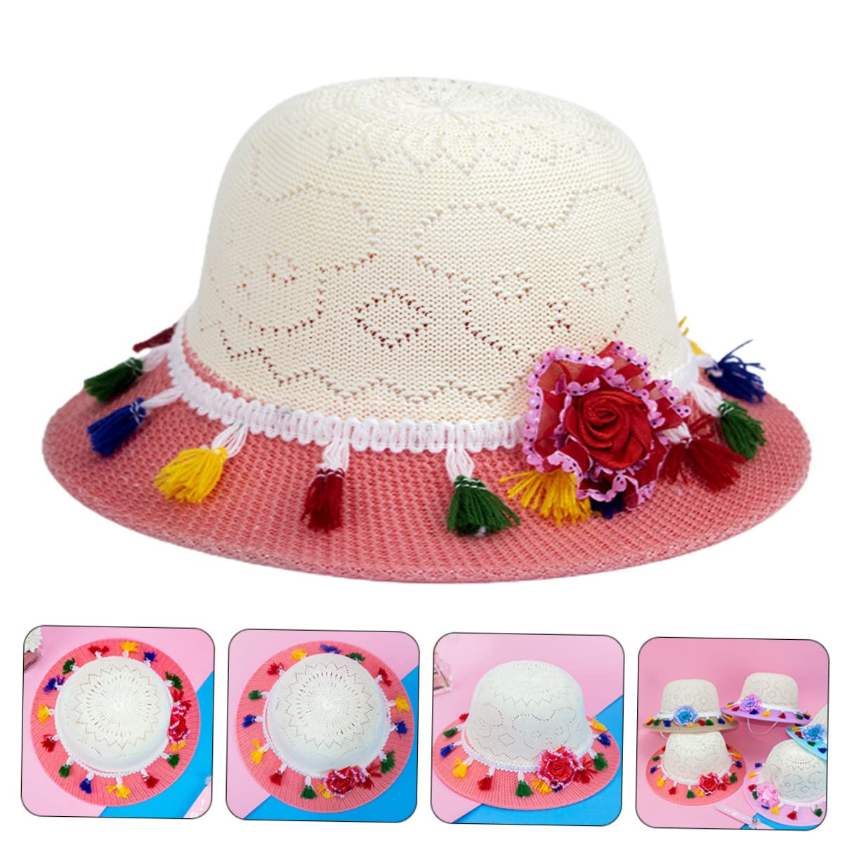 GALPADA Nappa Cappello Di Paglia Per Bambini Cappello Della Spiaggia Del Bambino Cappelli Della Ragazza Esterno Delle Ragazze Del Cappelli Delle Ragazze Estate