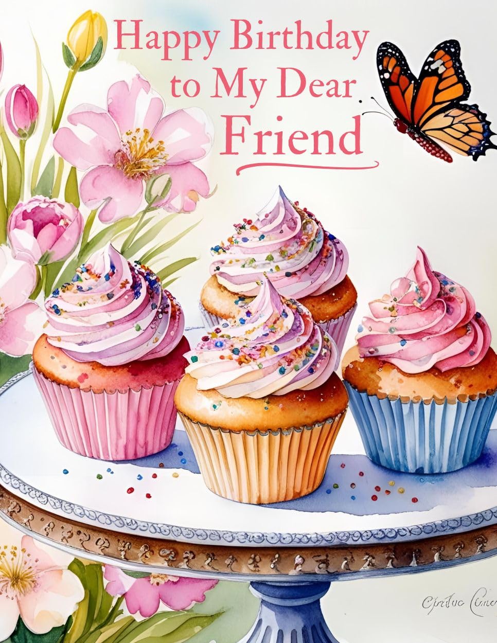 Greeting Card Happy Birthday to My Dear Friend Friendship We Share