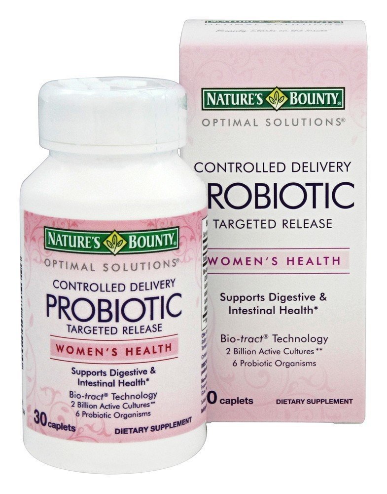 Natures Bounty Optimal Solutions Probiotics Targeted Release, Caplets - 30 Ea, 2 Pack