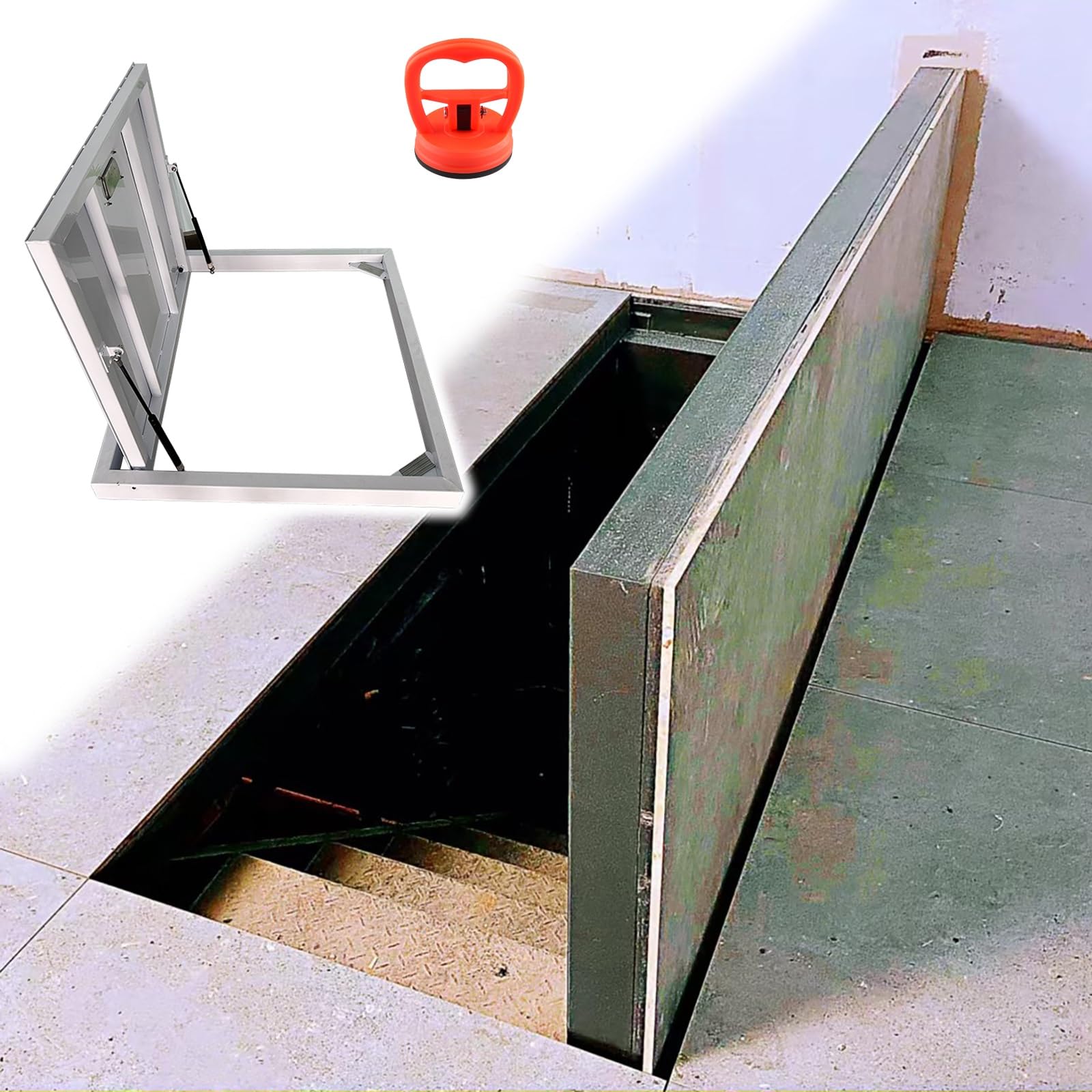 Puerta de acceso de acero para sótano que soluciona la falta de espacio