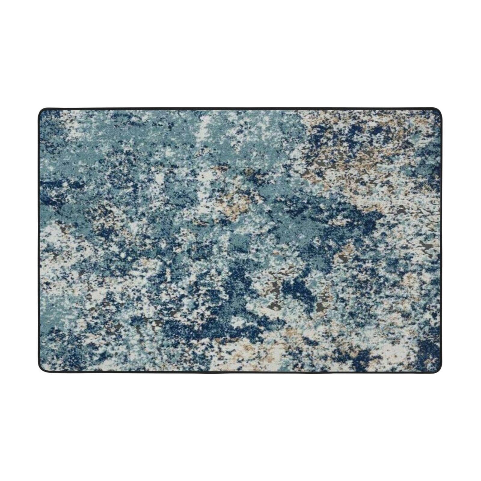 Tapis lavable en flanelle abstrait pour simplifier l'entretien