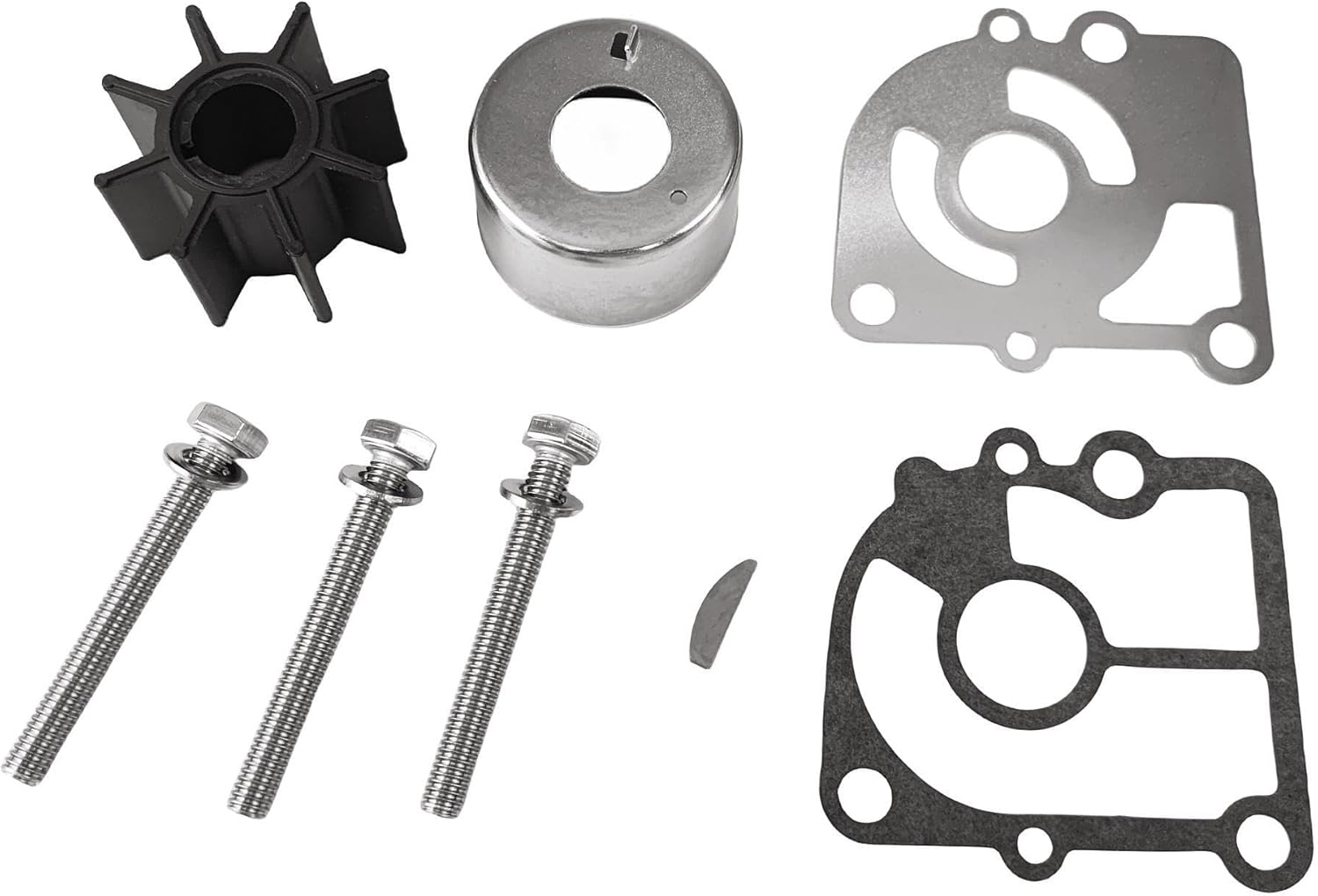 Water Pump Impeller Repair Kit 362-87322-1 for Nissan Tohatsu Outboard 9.9 15 18 20 HP MFS15 MFS18 MFS20 2 and 4 Stroke 362873221M 362873220M