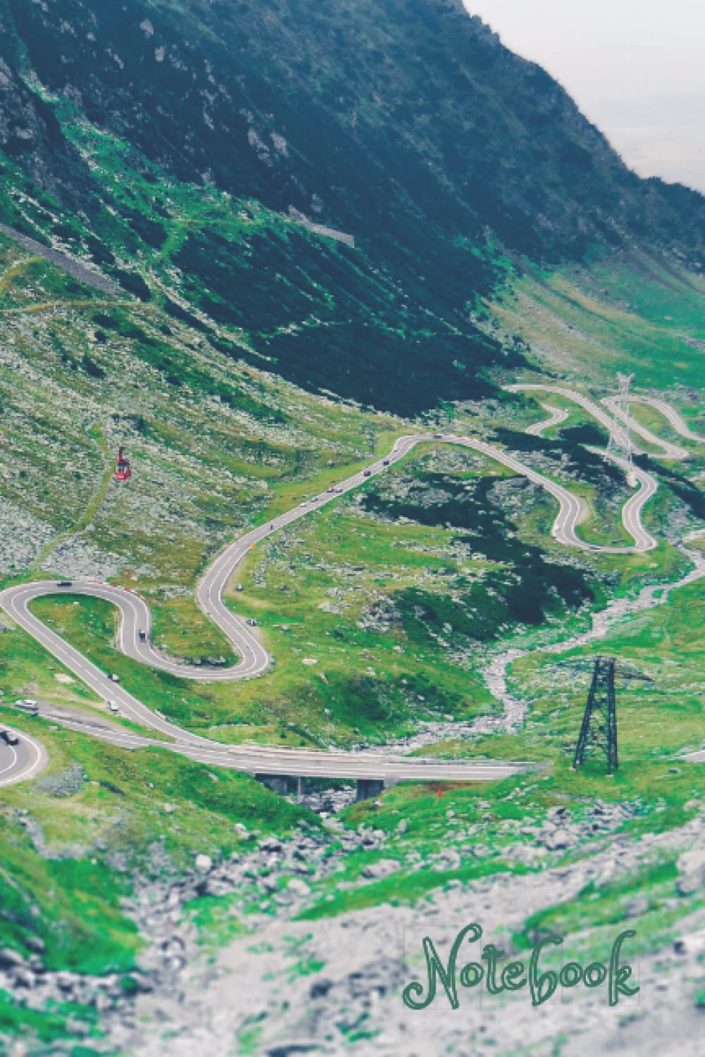 Notebook - "Transfagarasan road View" Composition Notebook - This simple and stylish notebook has 120 pages, 6 x 9 inches, and a glossy finish. Great for school, journaling, or everyday writing.