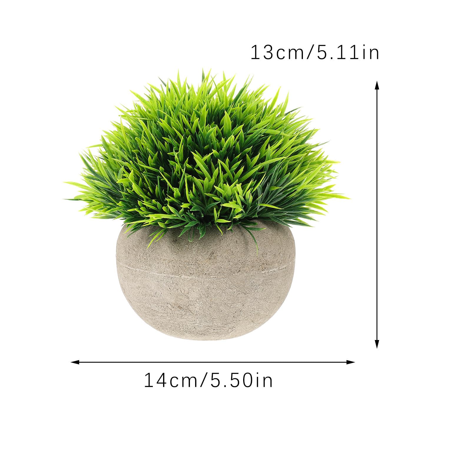 Alasum Plantas Decorativas Artificiales Hechas de Pulpa y Plástico Conjunto de 3 en Maceta Verde Ideales para Decoración de Mesa en Interiores y Ambientes Escolares