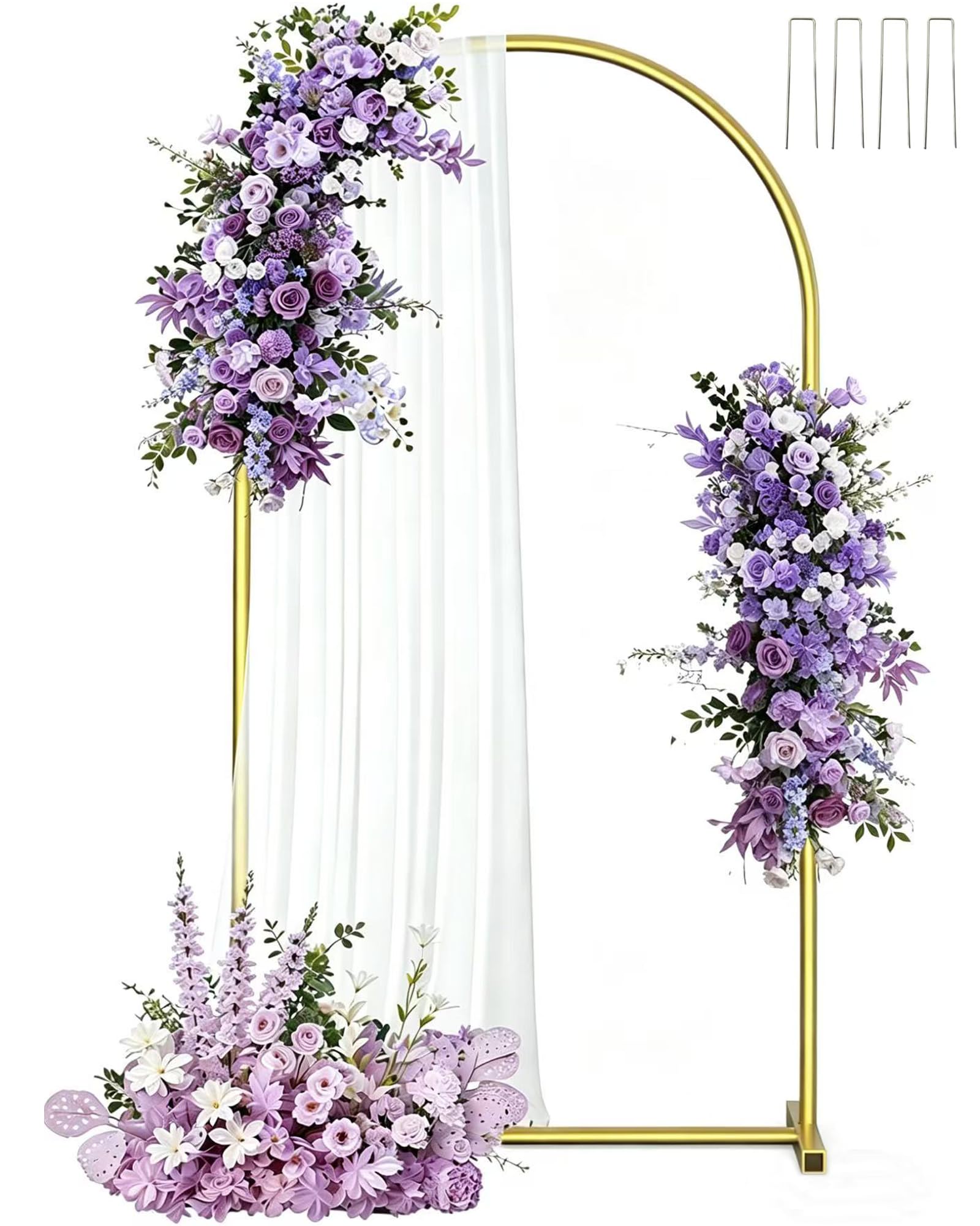 Arche de mariage en métal doré de 1,8m pour décoration de ballon