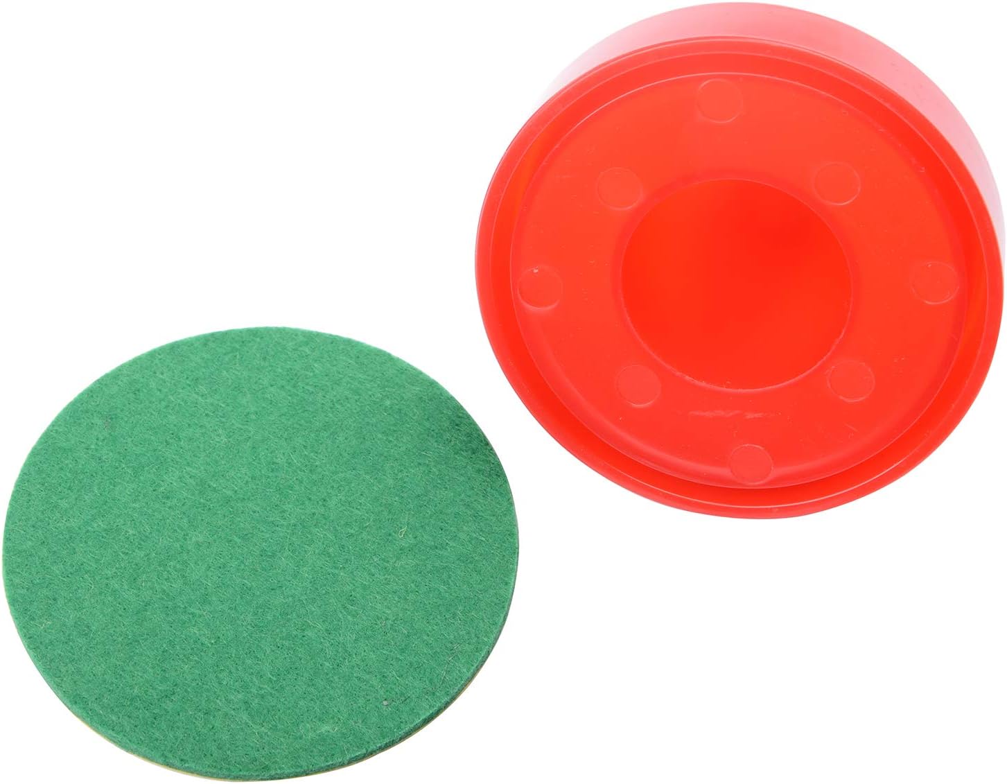 MUZOCT Great Goal Handles Pushers Replacement Accessories for Game Tables - 2 Red Air Hockey Pushers and 4 Red Pucks for Children 2.36"x1.96" Mini size : Sports & Outdoors