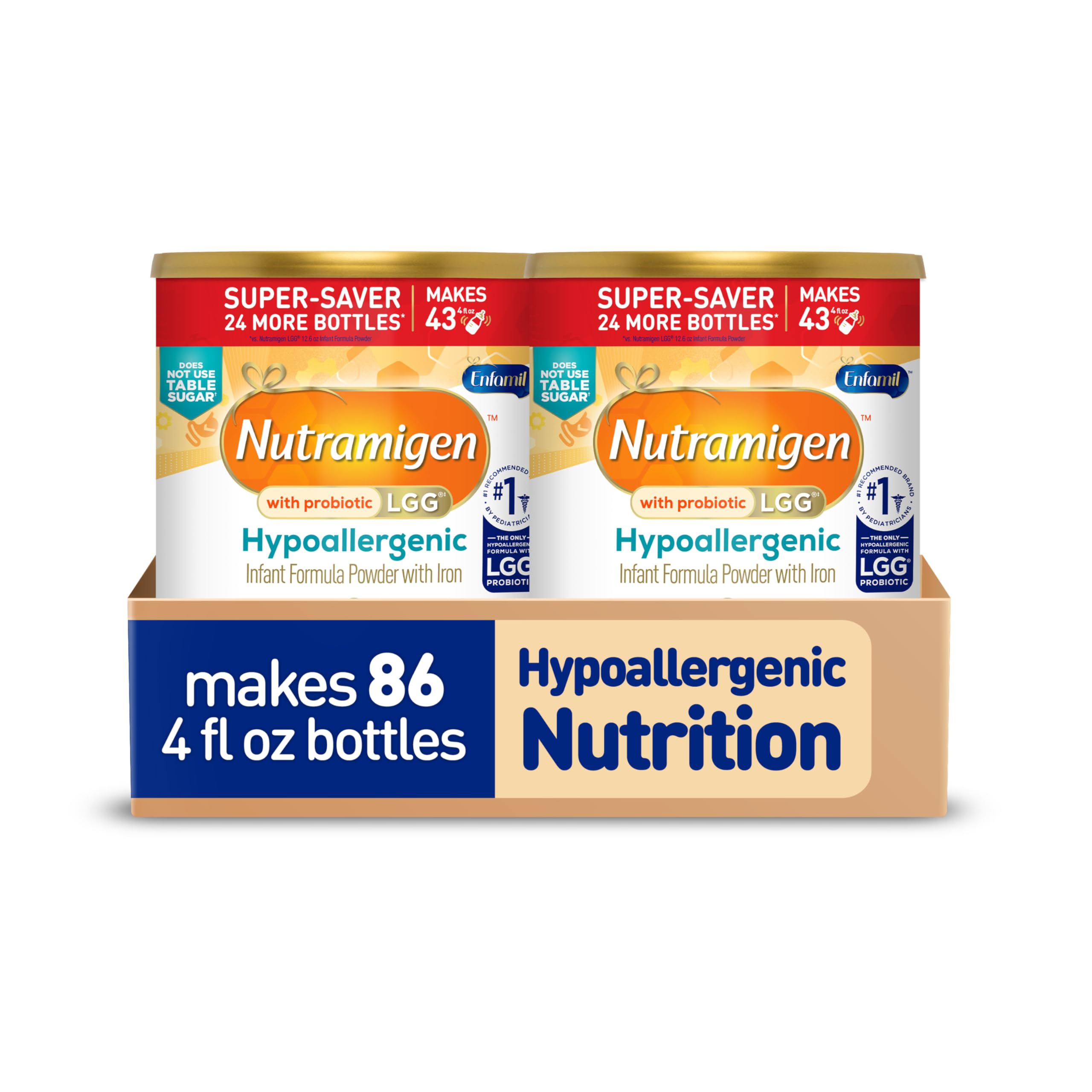 Nutramigen Hypoallergenic Baby Formula, Probiotic LGG, 27.8 Oz, 2 CT