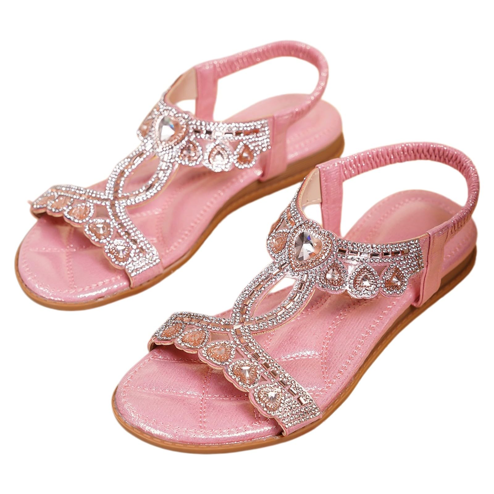Sandales compensées femme pieds larges chaussures été élégantes - 8