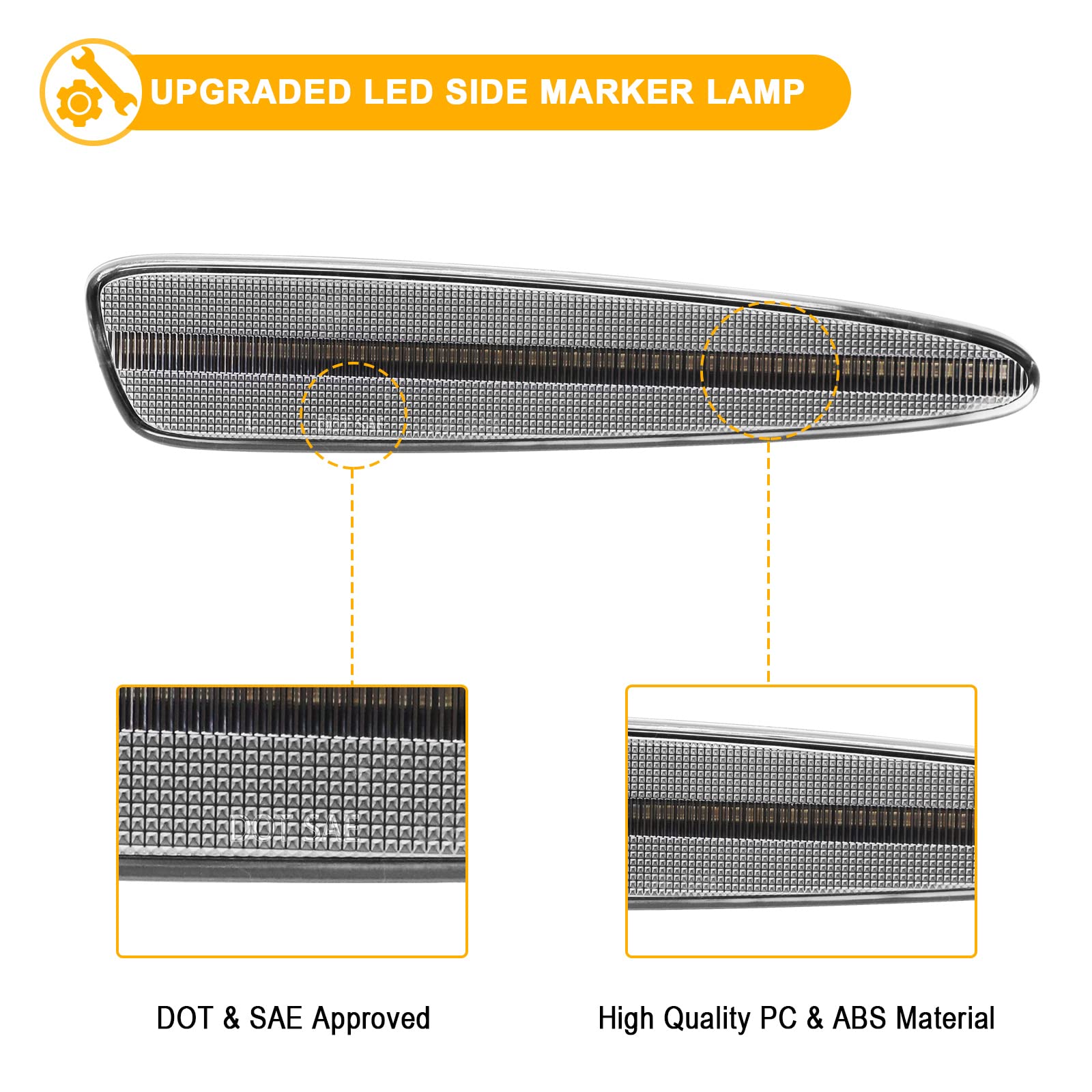 Amazon.com: R&F Auto 4PCS LED Side Marker Lights Compatible