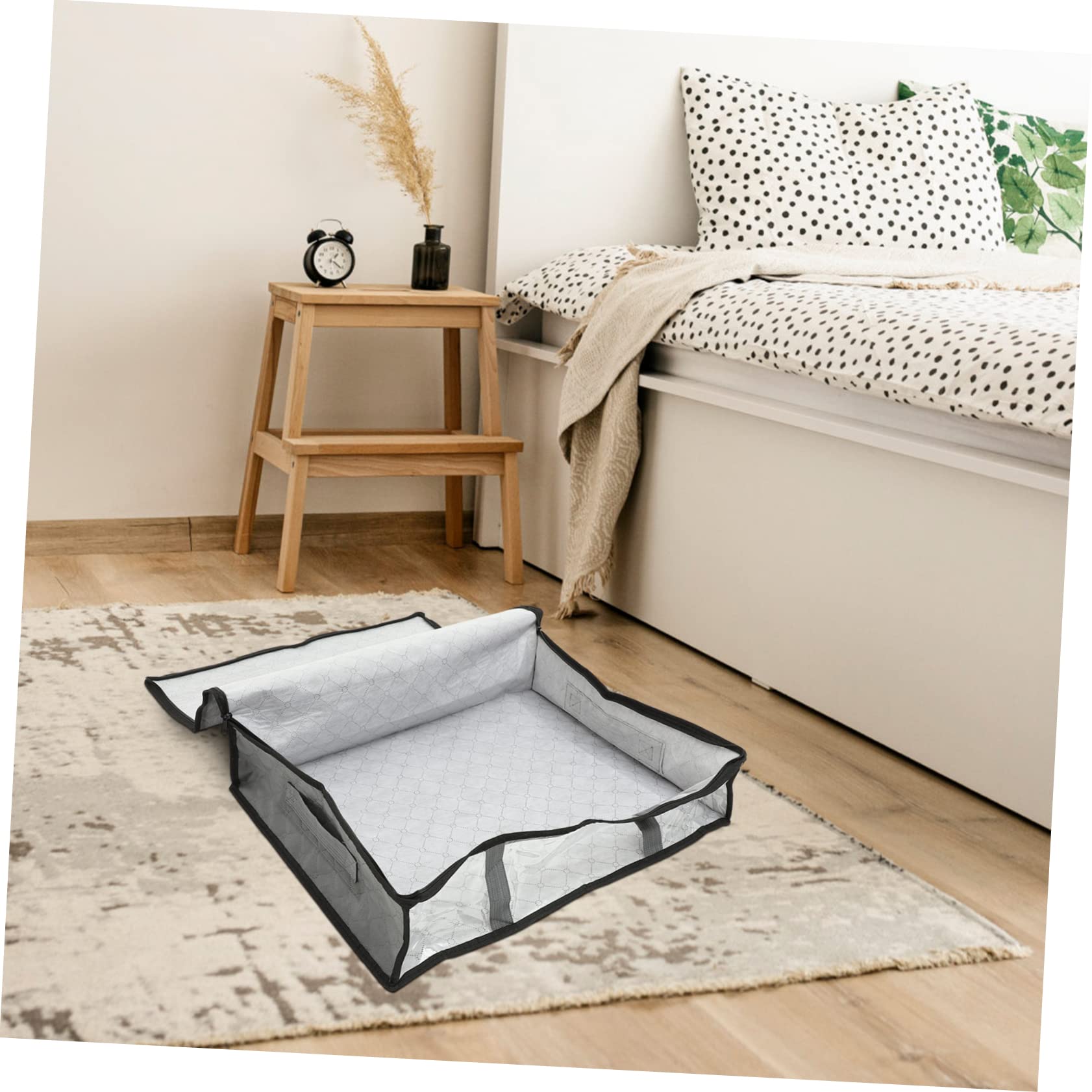 SOIMISS Contenitore Sotto Letto Pieghevole Grande Capacità Non Tessuto Manici per Organizer Vestiti e Coperte Salvaspazio per Camera da Letto
