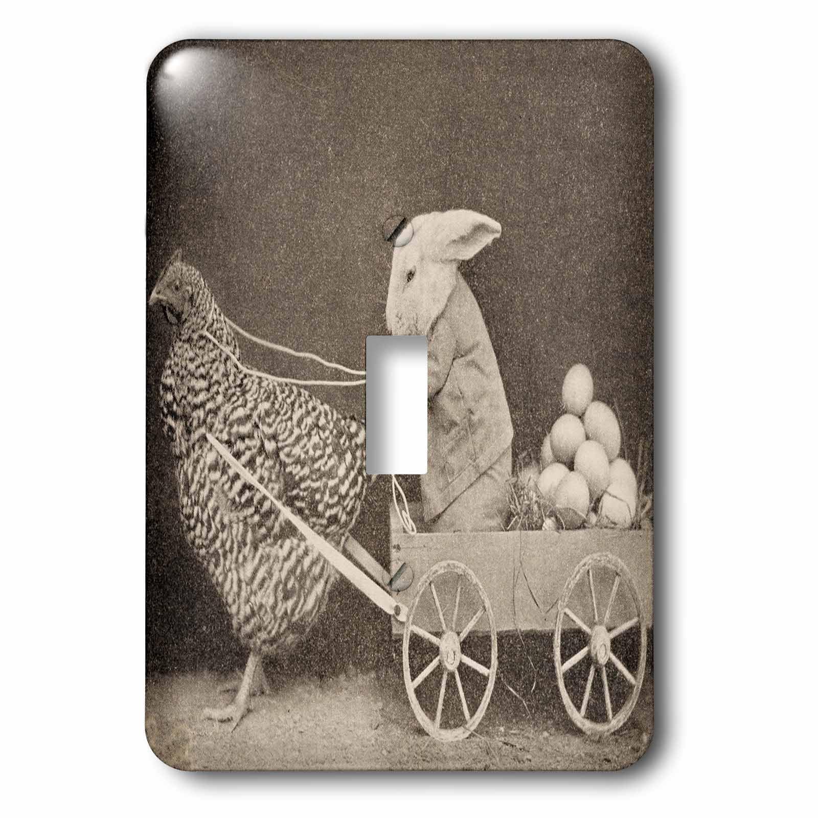 Interrupteur simple coq design rustique 3dRose rustique