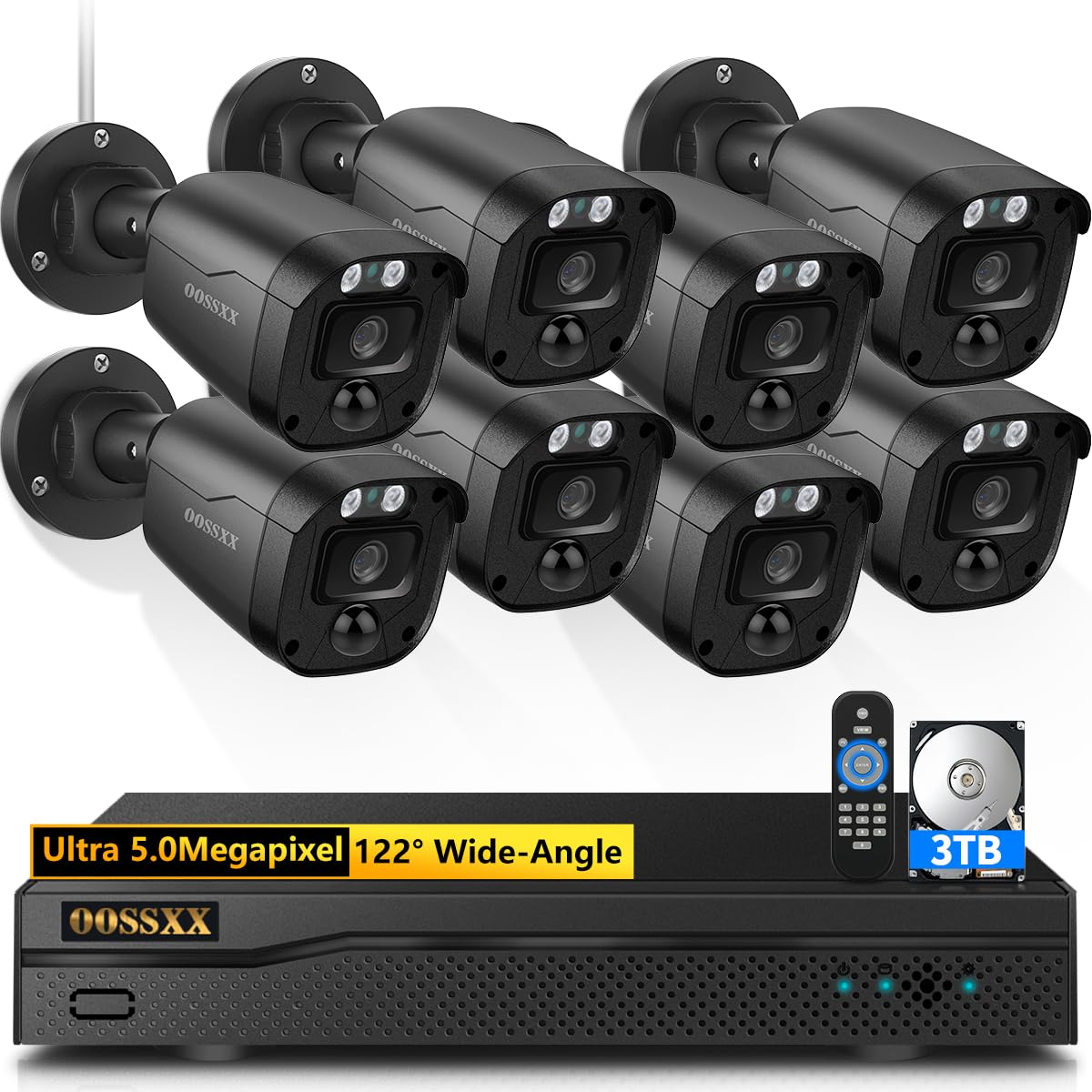 Amazon.com: 5MP HD-Analog Security Camera System Outdoor Indoor