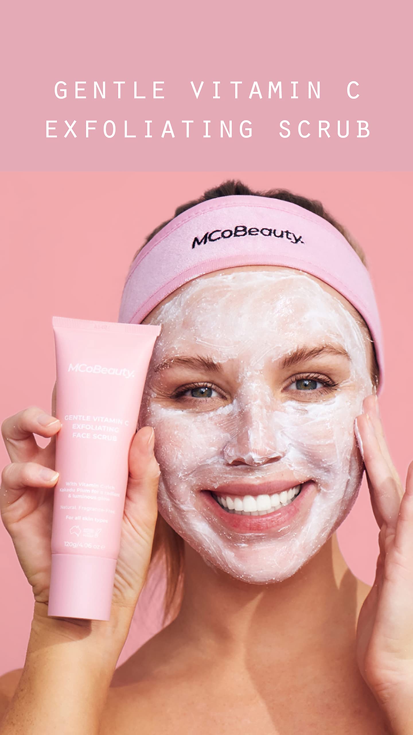 MCoBeautyGentle Vitamin C Exfoliating Face Scrub - Instantly Reveals Fresher And Smoother Complexion - Rich In Vitamin C And Salicylic Acid - Gently Removes Dead Skin And Impurities - 4.06 Oz