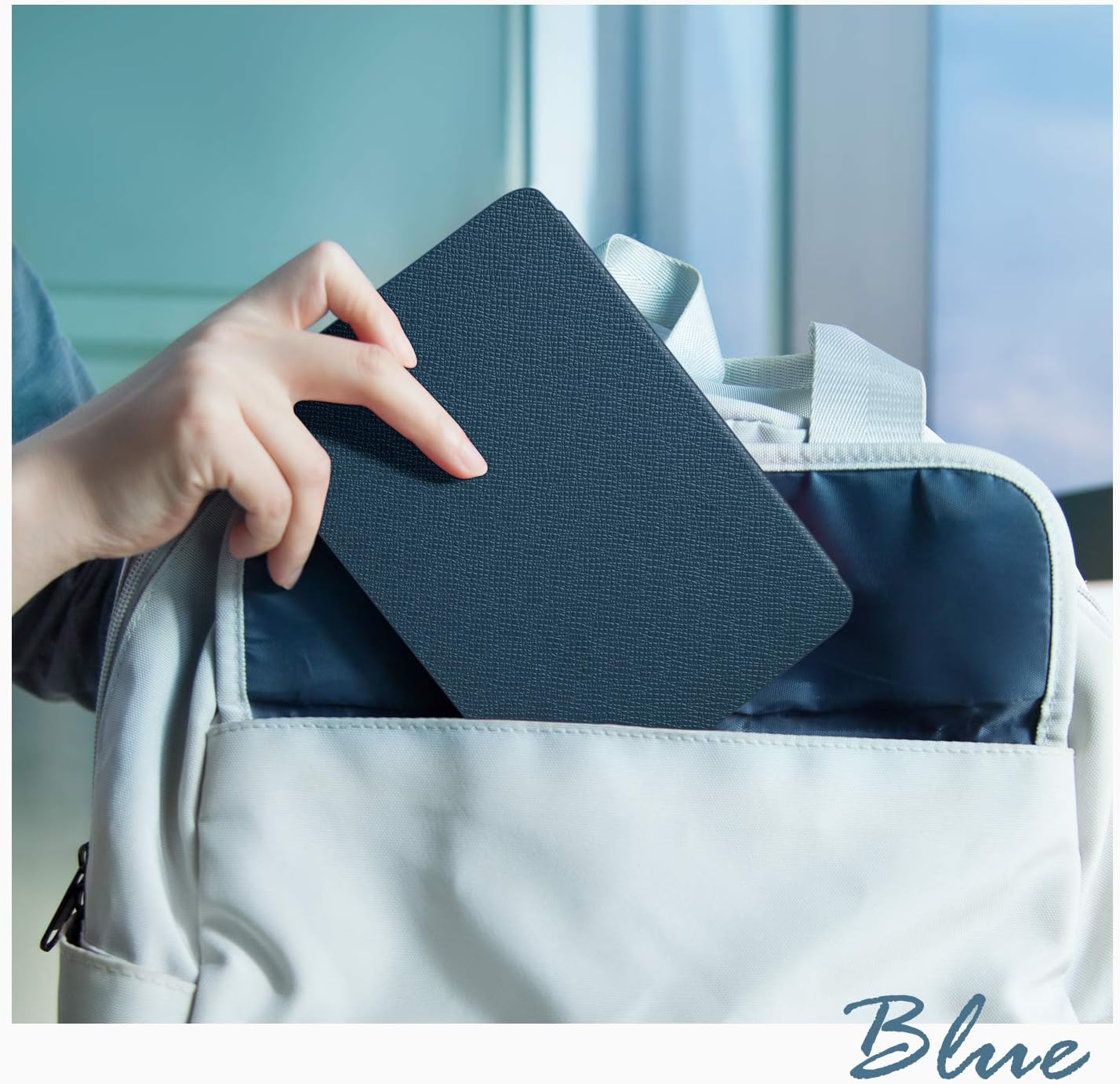Ayotu Water-Safe Case for Kindle Paperwhite 2018 - Durable Smart Leather Cover with Auto Wake/Sleep, Only fits Amazon 6 inch Kindle Paperwhite (10th Generation-2018), K10 Blue