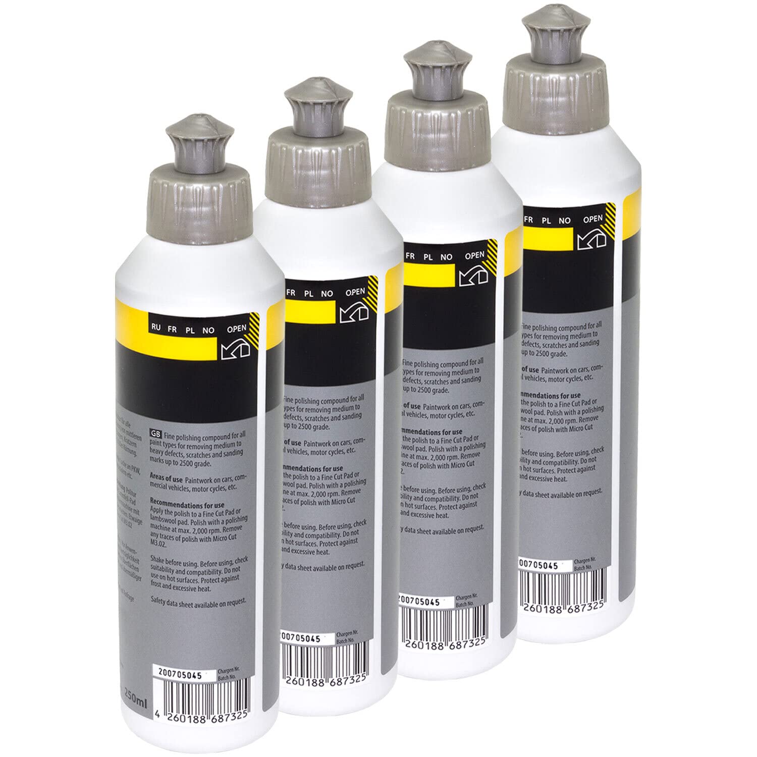 F6.01 Koch Chemie - Pulido fino sin aceite de silicona, 4 unidades de 250 ml