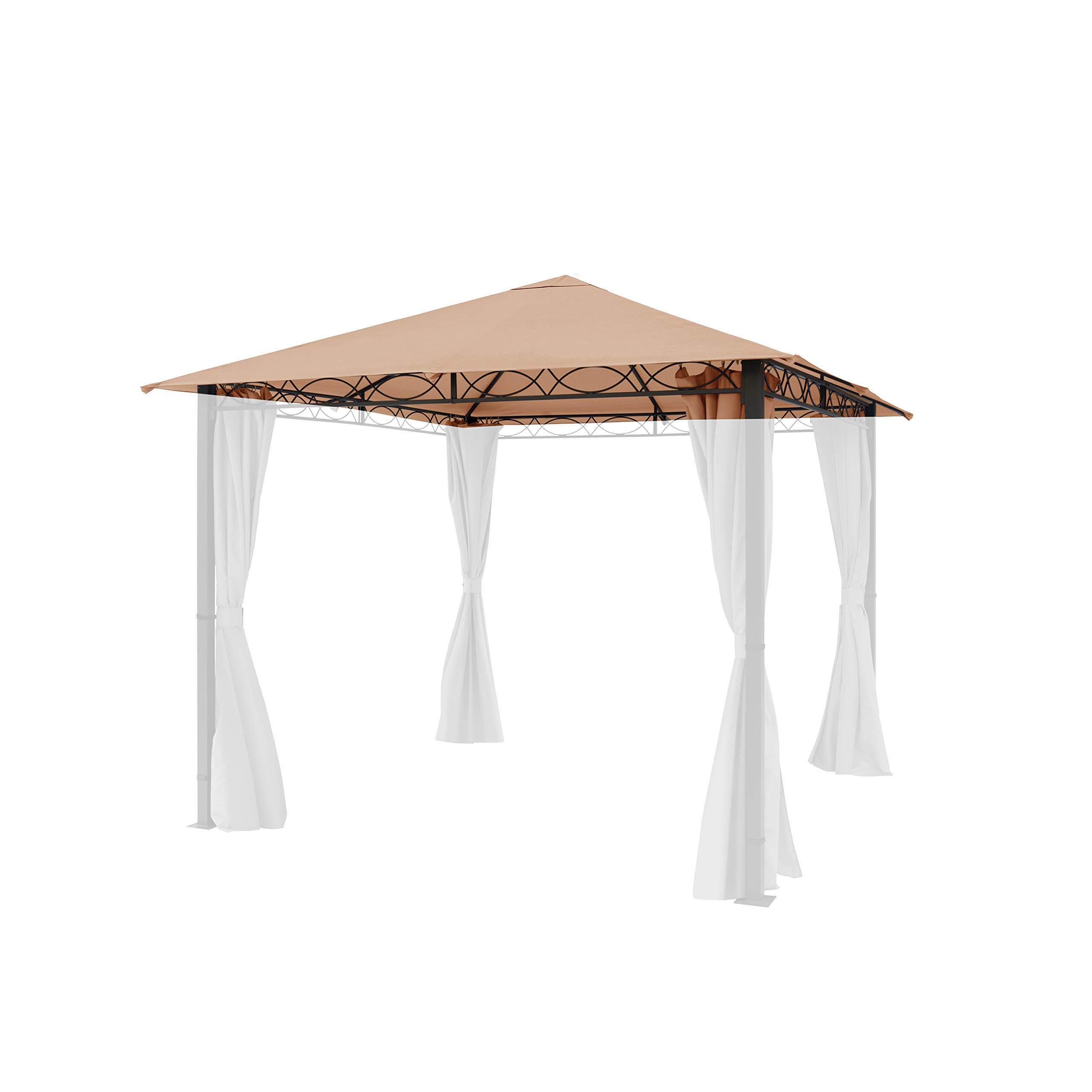Ersatzdach 3x3 m für Rendezvous Premium ca. 220 g/m² Cappuccino