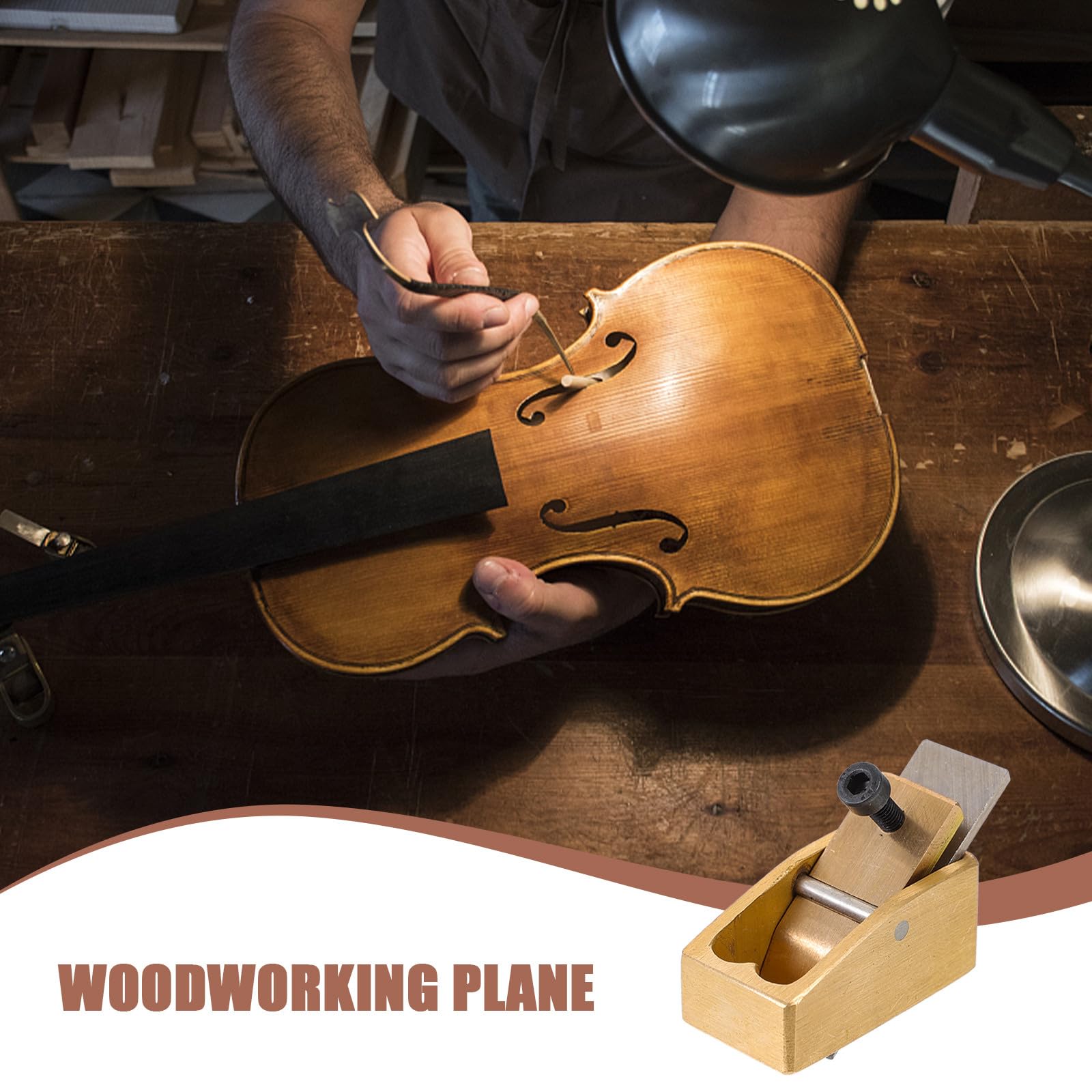 Pialla Manuale per Liutai da 16 Mm, Strumento di Liuteria per Violino e Violoncello, Mini Pialla a Mano per Lavorazione del Legno Artigianale, Compatta e Regolabile