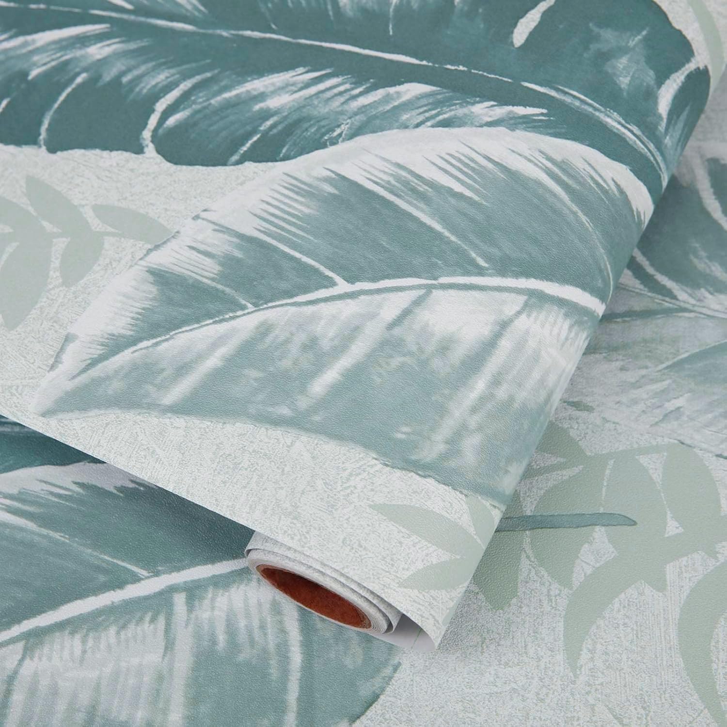 MANEAA ENTERPRISES Blue Leaf Wall Peel and Stick Wallpaper Waterproof Vinyl Contact Paper Roll for Home, CAF, Bar & Accent Wall Dcor 16 x 96 Inch