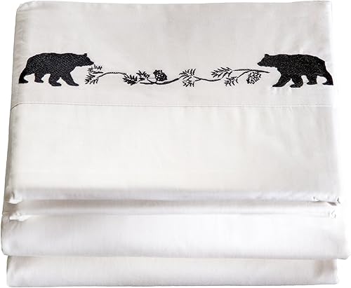 Carstens - Sábanas bordadas de oso, tamaño individual