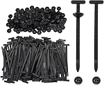 100PCS Nylon Universal Cable Tie Buckle, Plastic Cable Ties Tool, Automotive Zipper Clips, Heavy Duty Plastic Rivet Zip Ties, Multifunctional Zipties Bumper Retainer Fender Liner Fastener