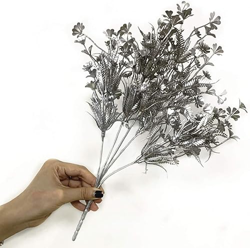 Vista 233 de CATTREE Helechos dorados - Plantas artificiales grandes y altas de 30 pulgadas, paquete de 2 decoraciones de Navidad, hojas de Boston doradas Hojas