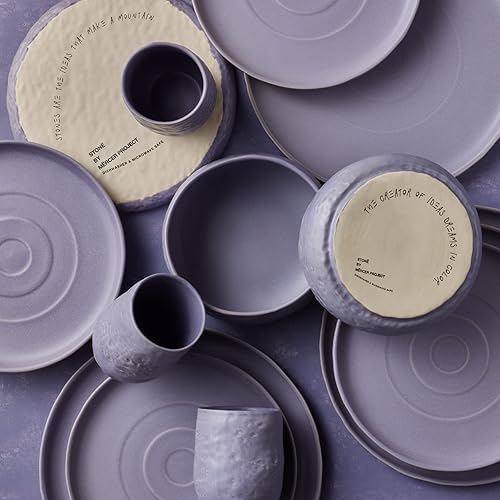 Stone by Mercer Project SHOSAI - Juego de vajilla de gres de 32 piezas lavanda
