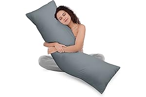 Grey Body Pillow for Comfort and Support