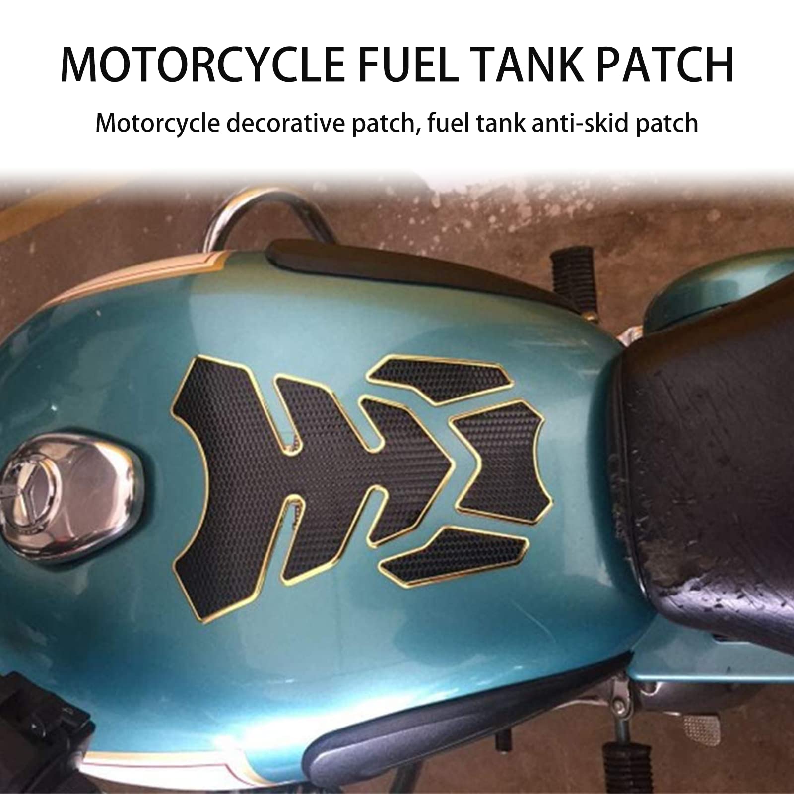 AOEVUIR Tankpad 3D Carbon Optik - Universeller Tankschutz Für Motorrad, Wasserdicht & Benzinresistent