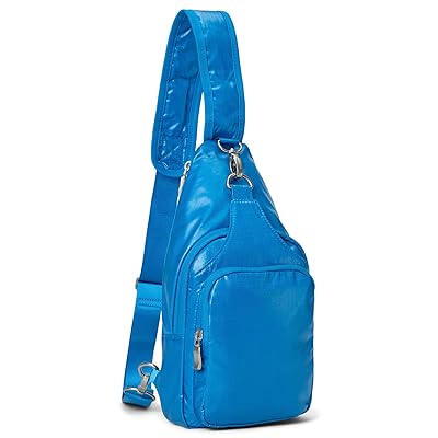 Baggallini Central Park Sling Backpack Bags Cerulean Gloss Ripstop, Nylon