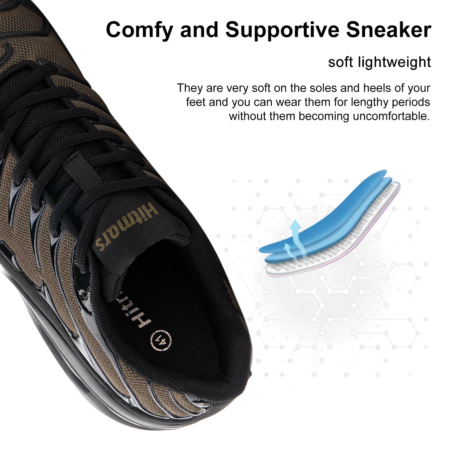 NEOKER Scarpe Running Uomo Donna Scarpe da Corsa Sneakers Scarpe Ginnastica Scarpe Trail Running Scarpe Sportive Platform Outdoor Nero Blu 36-48 EU