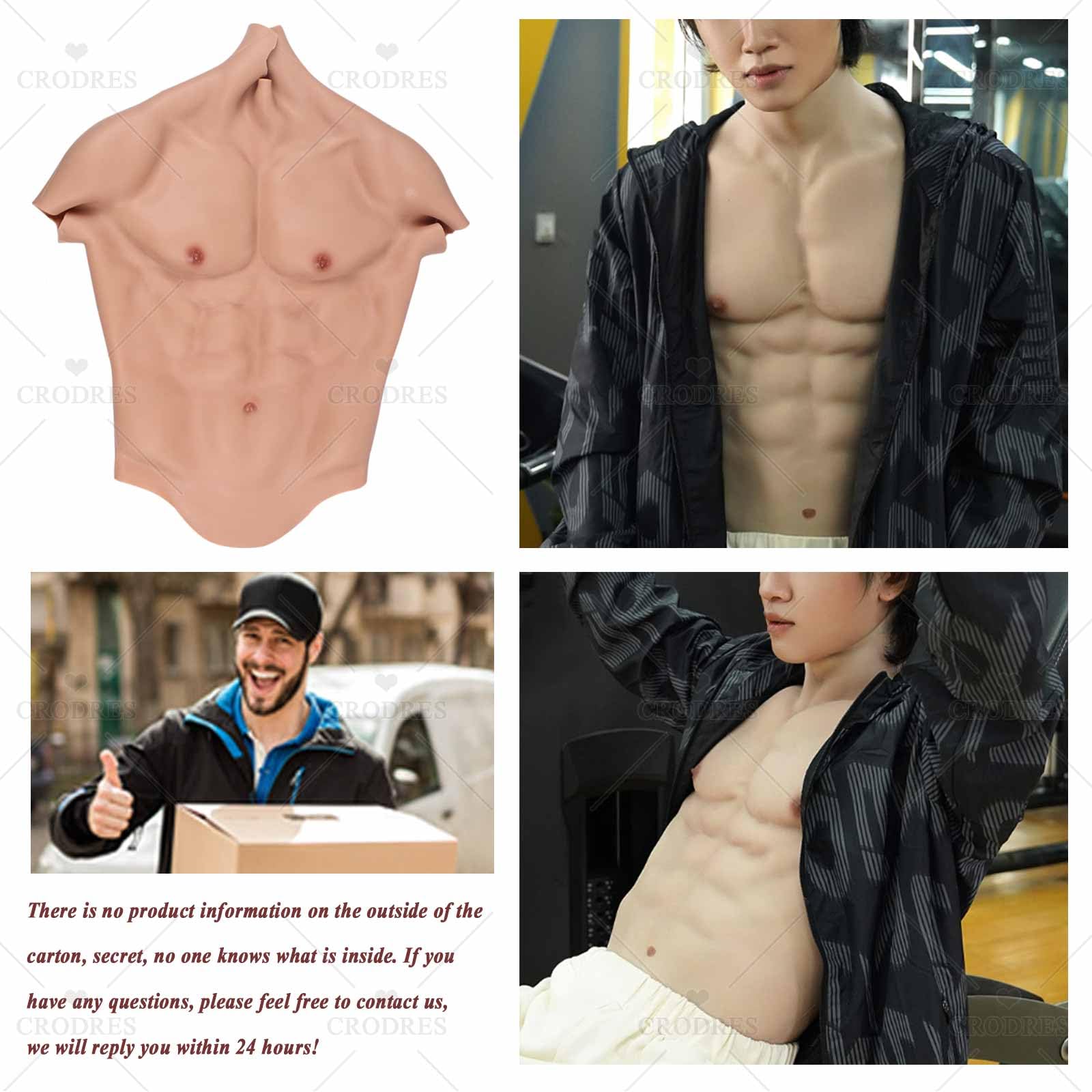 Męski sztuczny kostium mięśniowy - silikonowy kostium na klatkę piersiową do cosplay i Halloween
