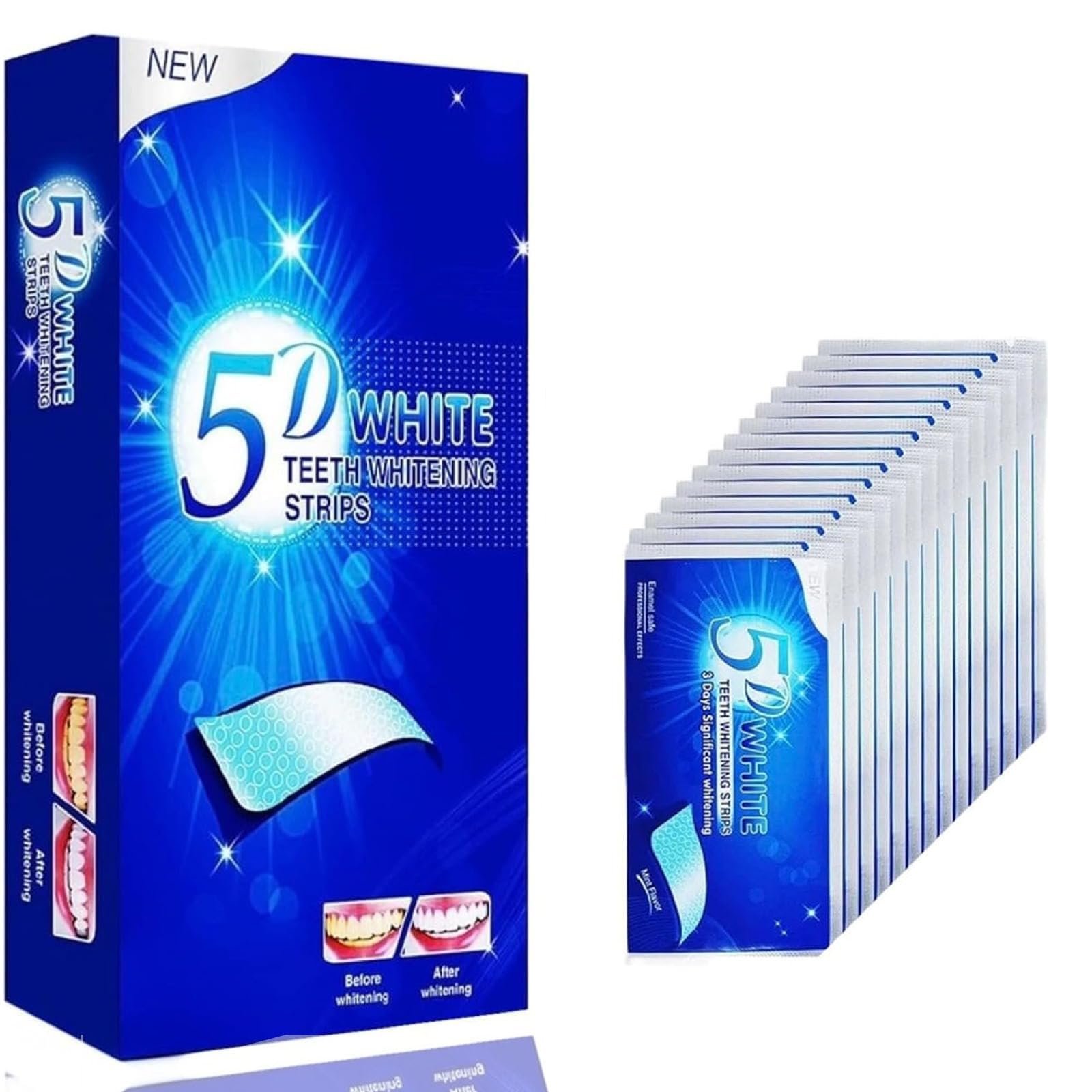 28 Whitener Strips 5D Teeth Whitening Strips Teeth Whitening Strips Effective Teeth Reduced Sensitivity White Strips Clean Teeth
