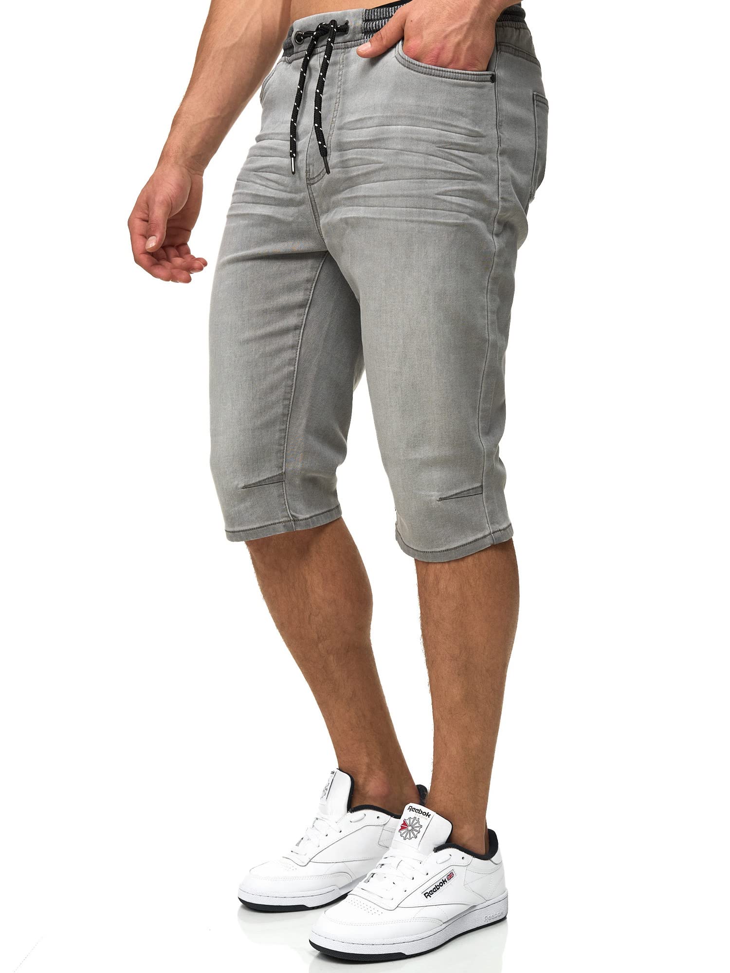 Indicode Hombres Vasile Shorts Vaqueros con 5 Bolsillos