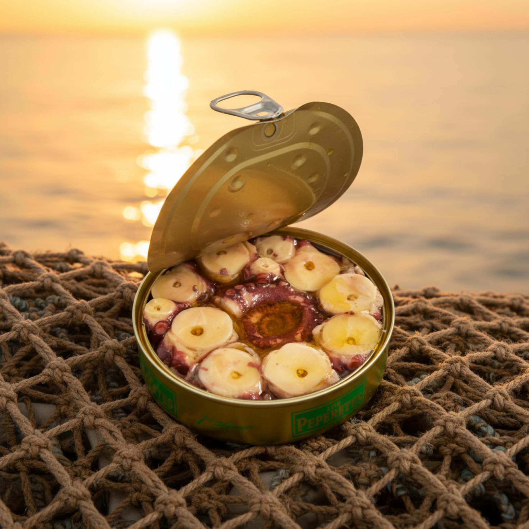 LOS PEPERETES Pulpo en Aceite de Oliva 120 g | Marisco Gallego Gourmet | Conserva Artesanal con Aceite de Oliva Virgen Extra | Pulpo del Atlántico | Sabor Tradicional de Galicia