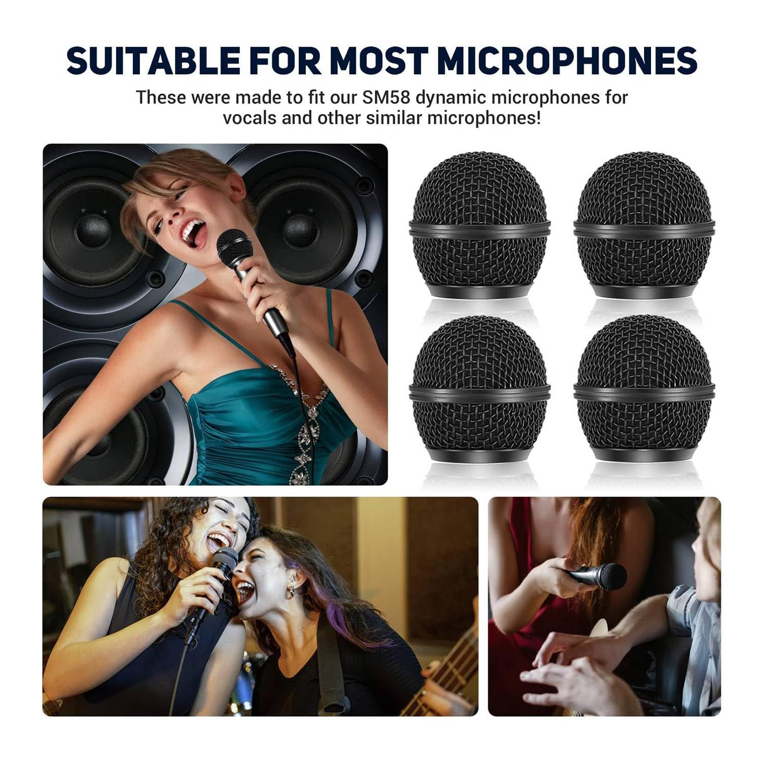 Amazon | MAKIVI 4PCS マイクグリル交換用メッシュマイクグリル