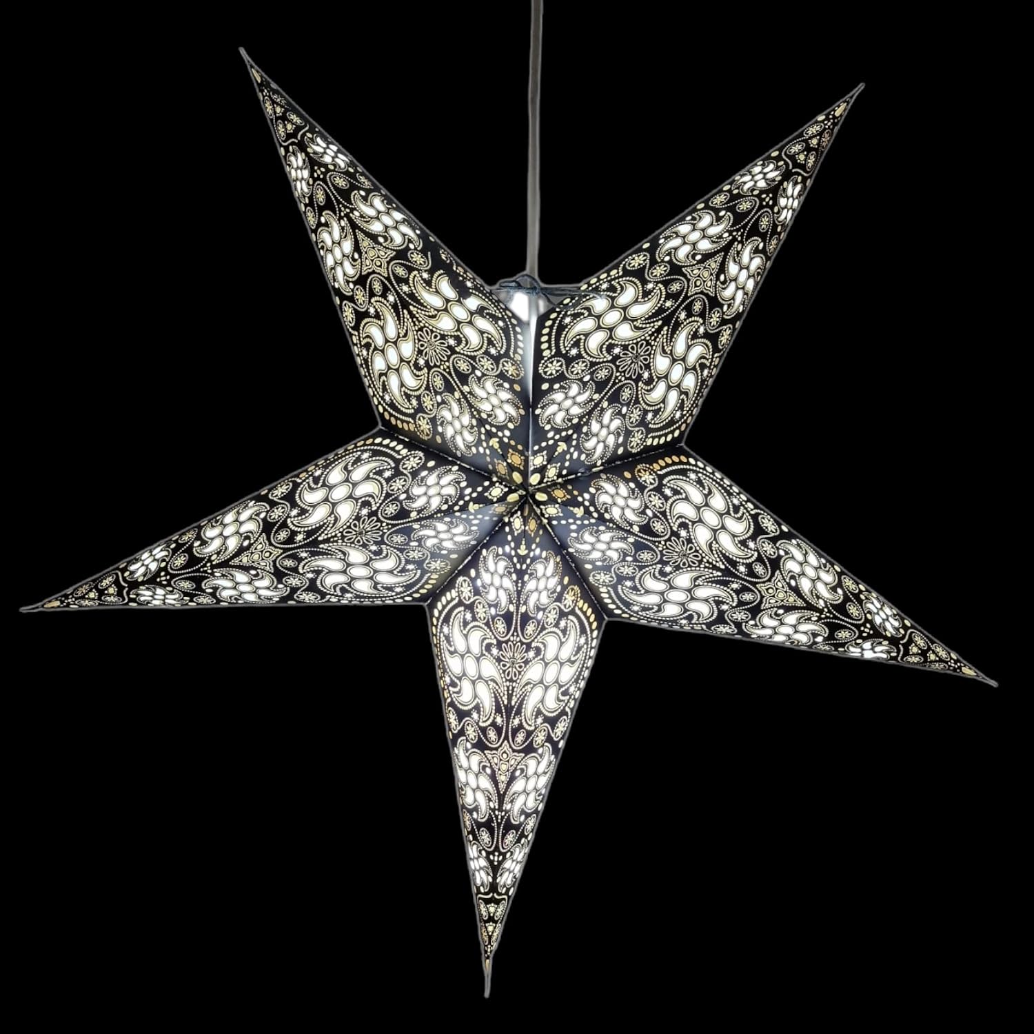 YEPSIO Lantern Lampshade Paper Star Light Shades Large 60cm Star Hanging Decorations for Christmas Wedding Home Decoration Party Galaxy 07 - Image 3