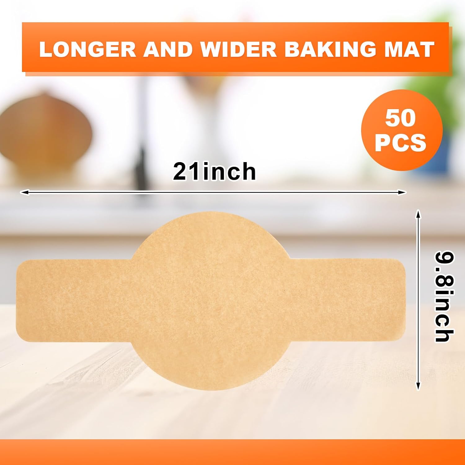Marspark 50 Pcs Parchment Paper Bread Sling, Round image 2