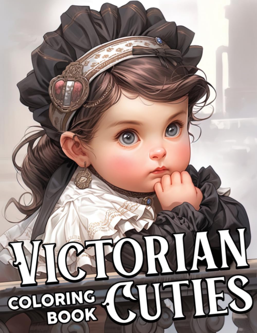 Victorian Cuties Coloring Book: Cute Victorian Babies Coloring Pages With Grayscale Illustrations For Teens, Adults Stress Relief And Relaxation