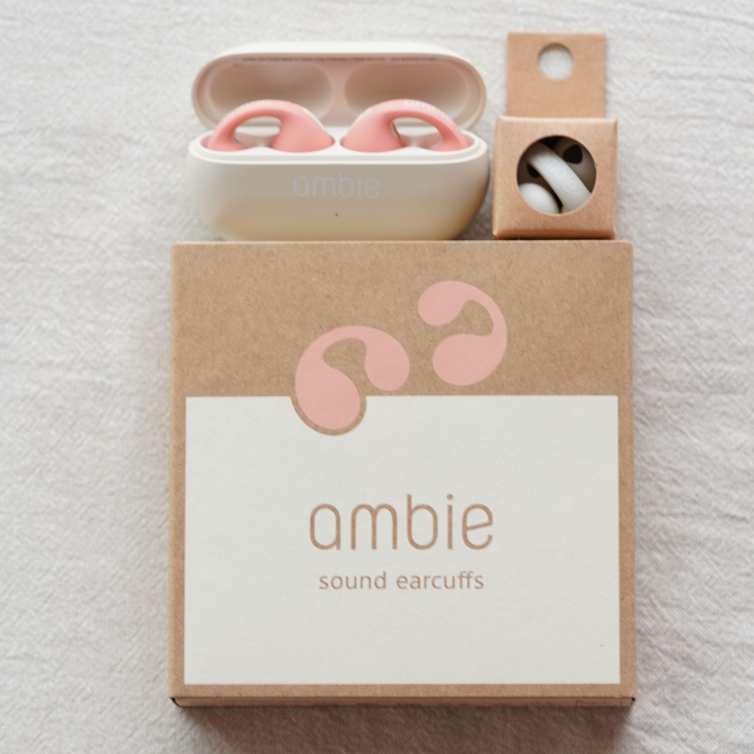 ambie AM-TW02(Flamingo × Beige） ambie(アンビー) AM-TW02 ambie sound earcuffs Flamingo