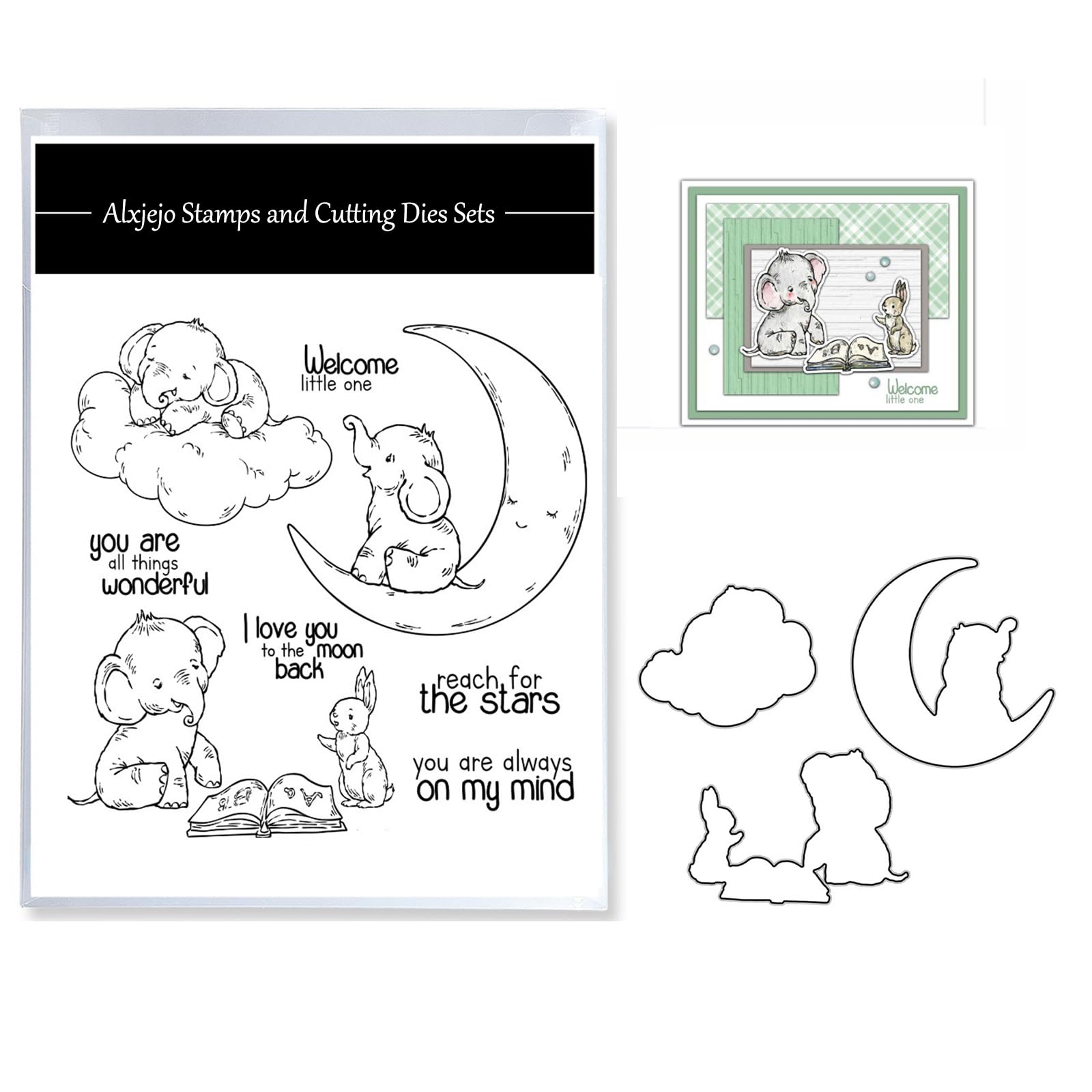 Alxjejo Cutting Dies and Stamps Set 2024-2025-2026,Stamps and die for Card Making for DIY Birthdays, Thanksgiving Day, Valentine's Day, Scrapbooking, Art Craft, Festivals Greeting Card Album