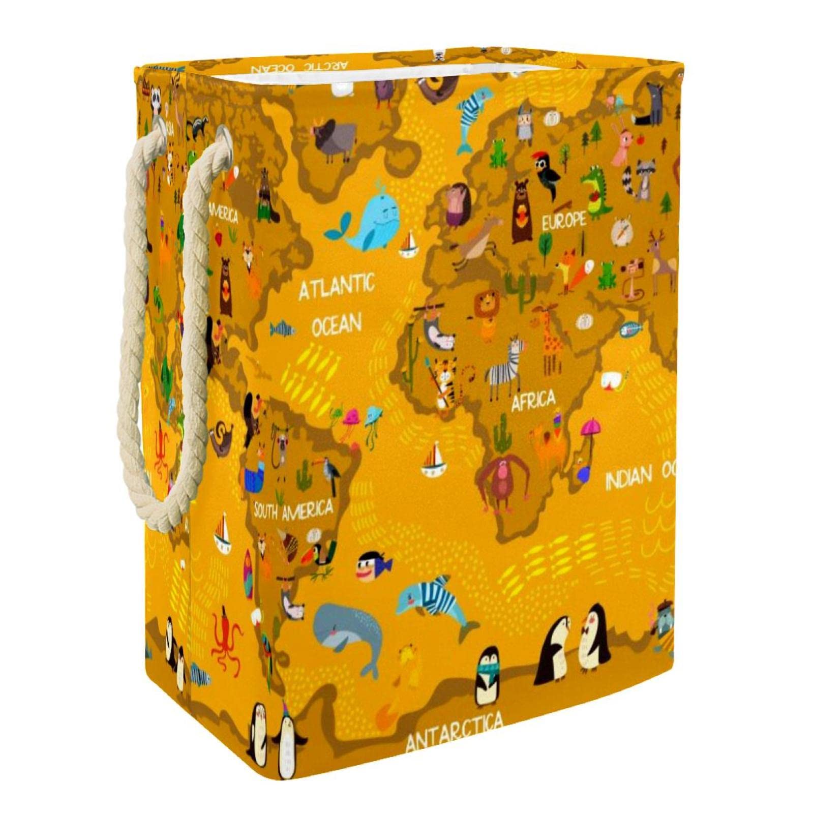 Panier à linge motif animaux pour organiser la salle de bain