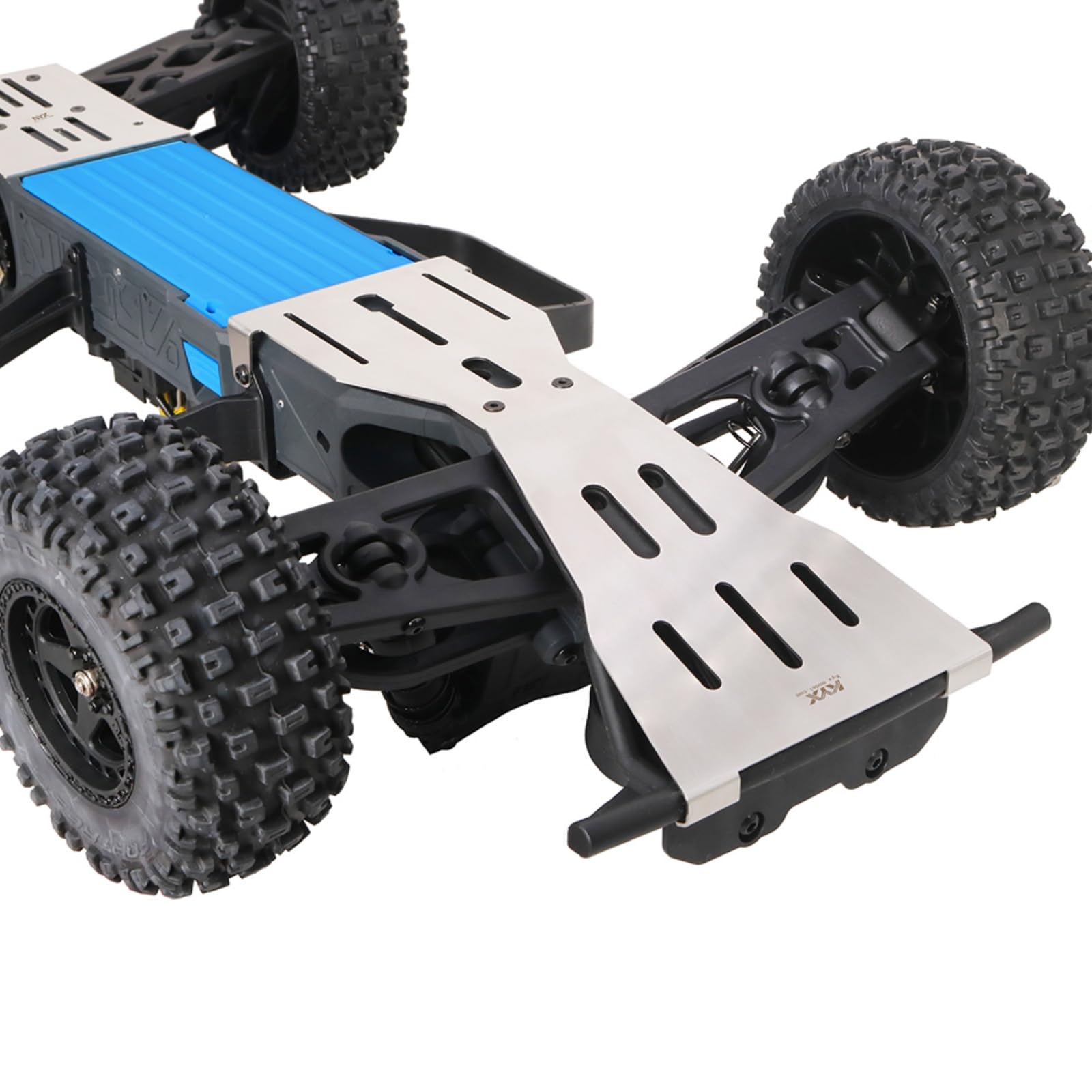 RC pancerze podwozia do Arrma Fury MEGA 1/10 RC pancerz płyta ochronna ze stali nierdzewnej płyta ochronna podwozie część ulepszona
